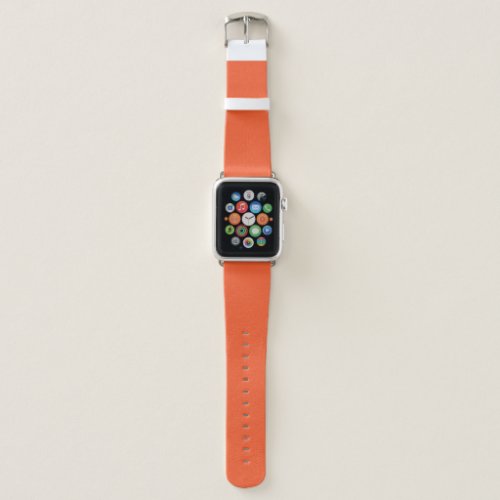 Solid persimmon orange apple watch band
