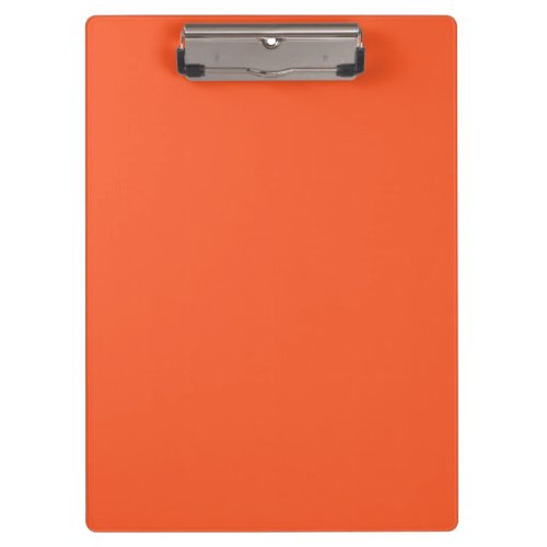 Solid persimmon orange clipboard