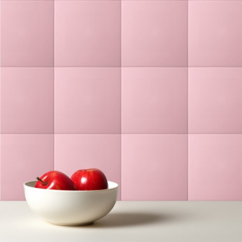 Solid pig soft pink ceramic tile