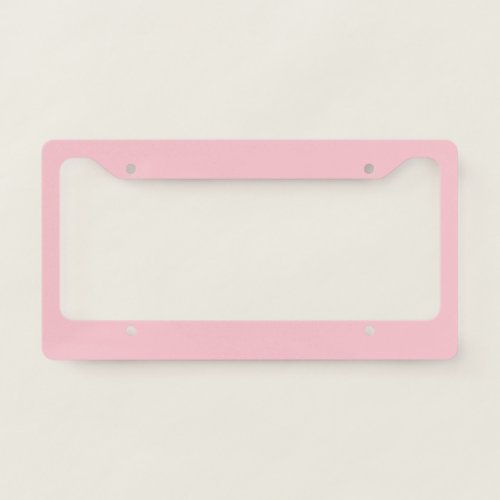 Solid pig soft pink license plate frame
