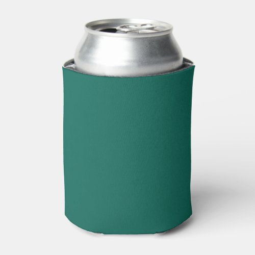 Solid pine green teal can cooler