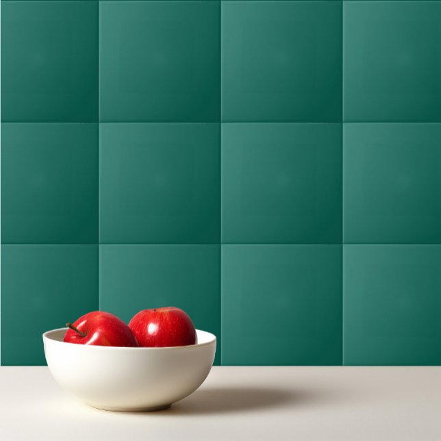 Solid pine green teal ceramic tile (Creator Uploaded)