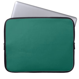 Solid pine green teal laptop sleeve
