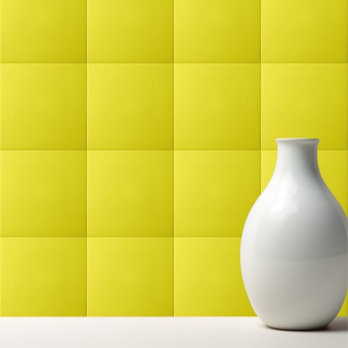 Solid pineapple bright yellow ceramic tile