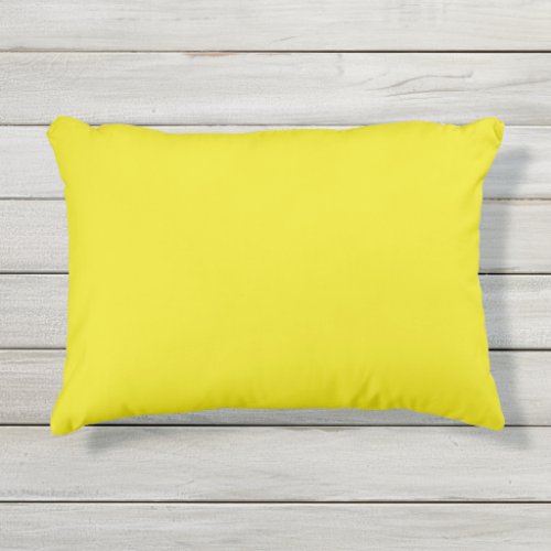 Solid pineapple bright yellow outdoor pillow