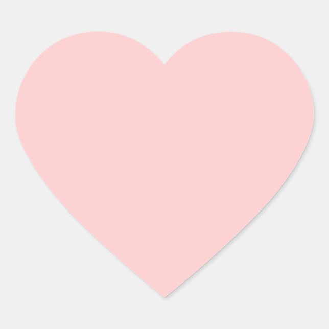 Solid Pink Background Web Color FFCCCC Heart Sticker (Front)