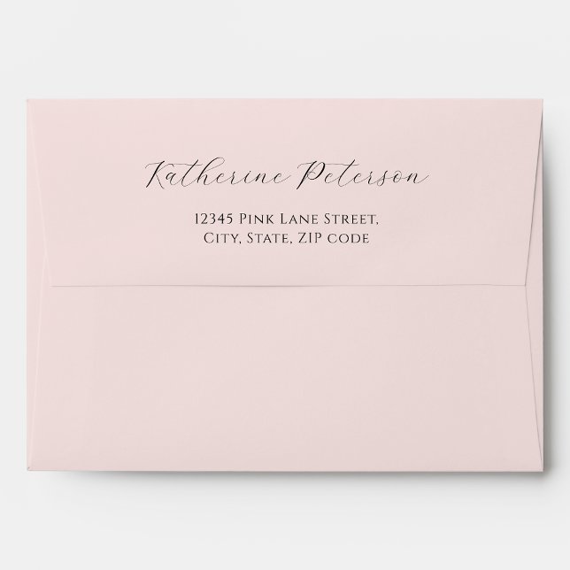 Solid Pink Elegant Envelope Address  (Creator Uploaded)