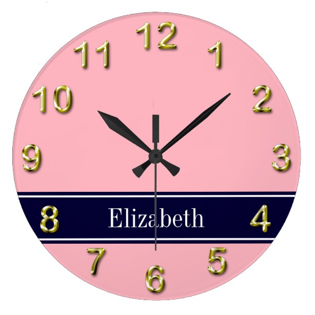 Preppy Wall Clocks | Zazzle