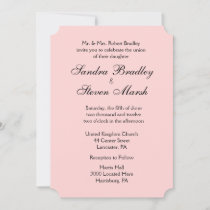 Solid Pink Wedding Invitations