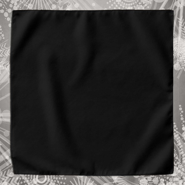 Solid Plain Black Bandana / Customise (Creator Uploaded)