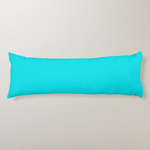 Solid Plain Bright CyanTurquoise Body Pillow