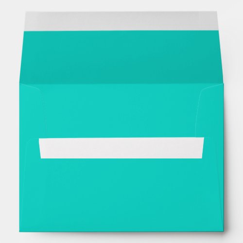 Solid plain bright turquoise envelope