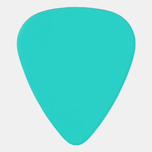 Solid plain bright turquoise guitar pick