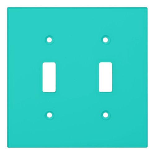 Solid plain bright turquoise light switch cover