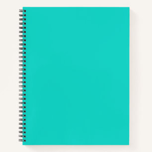 Solid plain bright turquoise notebook
