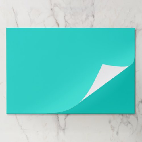 Solid plain bright turquoise paper pad