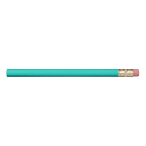 Solid plain bright turquoise pencil
