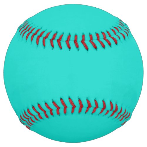 Solid plain bright turquoise softball