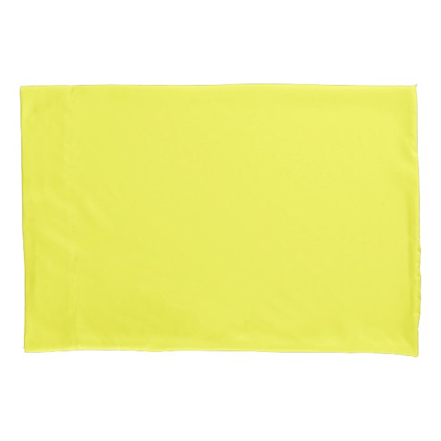 Solid plain bright yellow pillow case (Front)