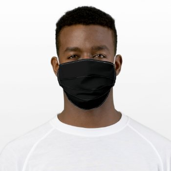 Solid Plain Color Cloth Face Mask In Black by Richard__Stone at Zazzle