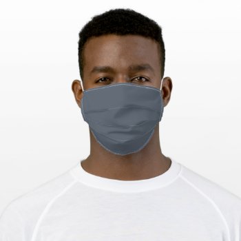 Solid Plain Color Cloth Face Mask In Titanium Gray by Richard__Stone at Zazzle