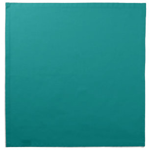 Solid plain color dark cyan teal cloth napkin
