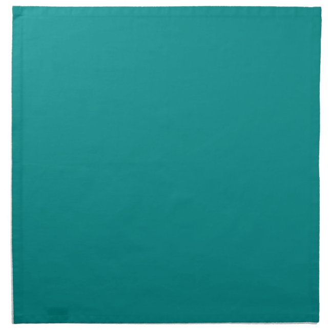 Solid plain color dark cyan teal cloth napkin (Front)