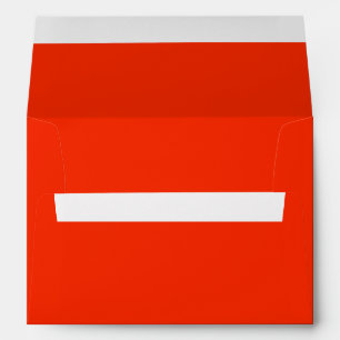 Solid plain color lava vivid red orange envelope