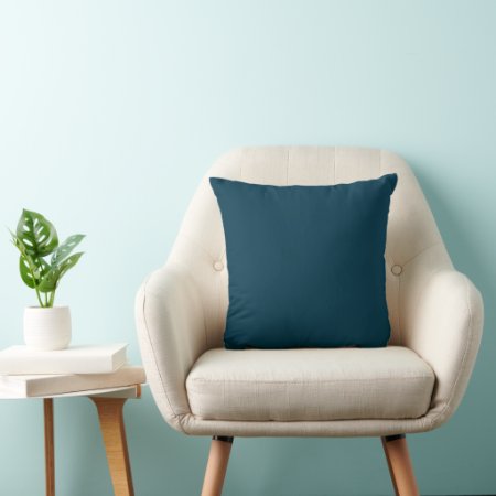 Solid Plain Dark Blue Green Cushion/ Throw Pillow