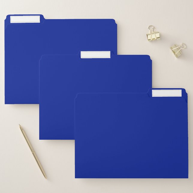 Solid plain Egyptian blue File Folder (Set)