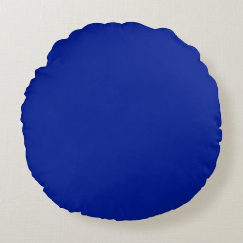 Solid plain Egyptian blue Round Pillow
