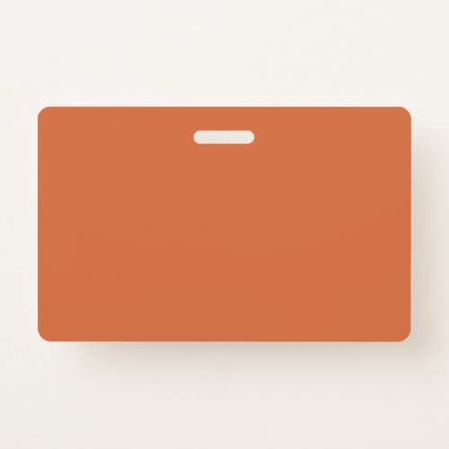 Solid plain harvest pumpkin orange badge