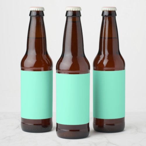 Solid plain magic mint beer bottle label