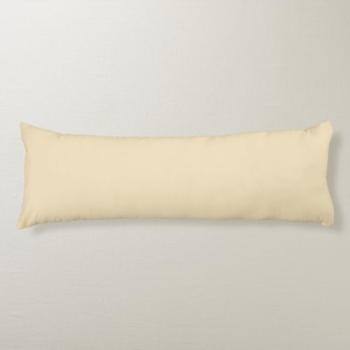 Solid Plain Pale Neutral Yellow Body Pillow