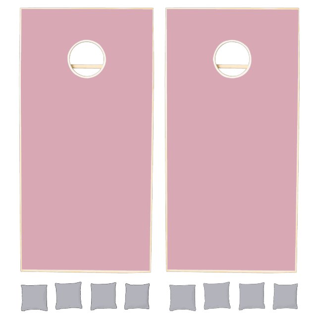 Solid, Plain Pink Quartz Blush  Cornhole Set (Set)