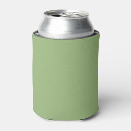 Solid plain sage green can cooler