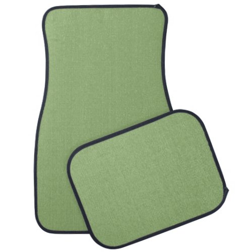 Solid plain sage green car floor mat
