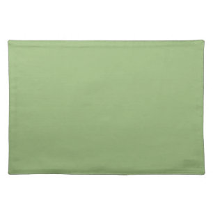 Solid plain sage green cloth placemat