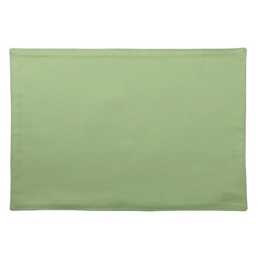 Solid plain sage green cloth placemat