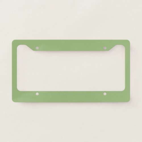 Solid plain sage green license plate frame