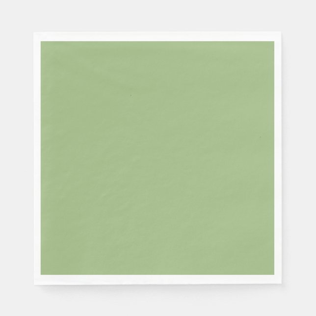 Solid plain sage green napkins (Front)