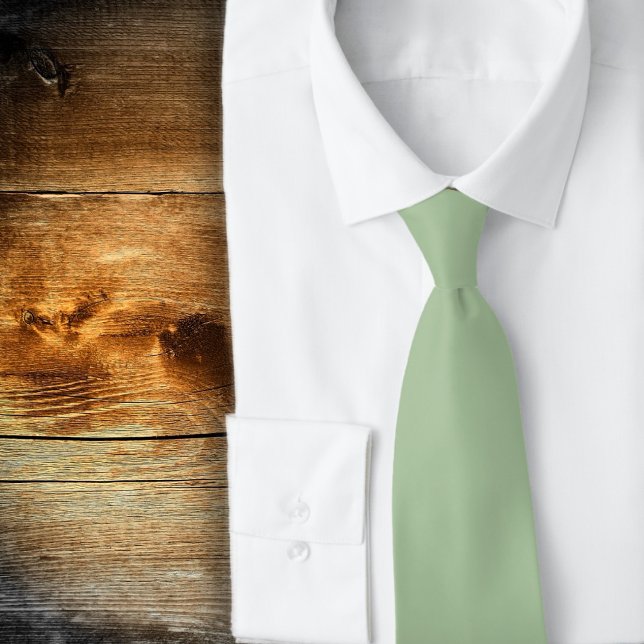 Solid Plain Sage Green  Neck Tie (Creator Uploaded)
