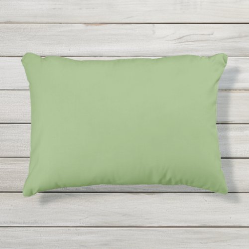 Solid plain sage green outdoor pillow
