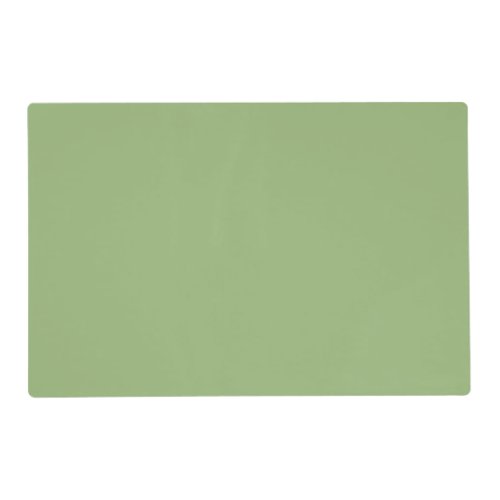 Solid plain sage green placemat