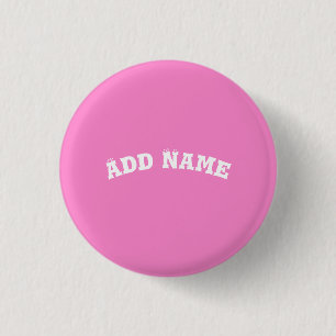 Solid Plain Taffy Baby Pink Button