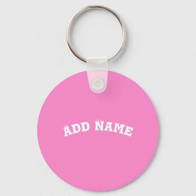 Solid Plain Taffy Baby Pink Keychain (Front)