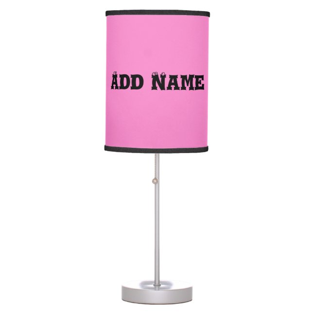 Solid Plain Taffy Baby Pink Table Lamp (Front)