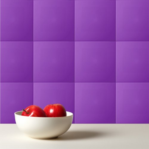 Solid plain violet bright purple ceramic tile