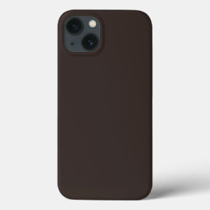 Solid, Plain Walnut Brown, iPhone 13 Case
