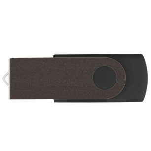 Solid, Plain Walnut Brown, Flash Drive